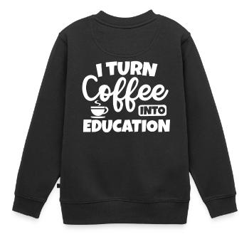 Lehrer - Kinder Premium Organic Sweatshirt - Schwarz - Hinten - AI Model Kid Female (0cm)