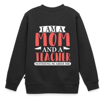 Lehrer - Kinder Premium Organic Sweatshirt - Schwarz - Hinten - AI Model Kid Female (0cm)