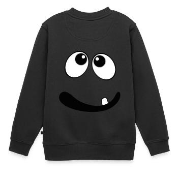 Gesicht - Kinder Premium Organic Sweatshirt - Schwarz - Hinten - AI Model Kid Female (0cm)