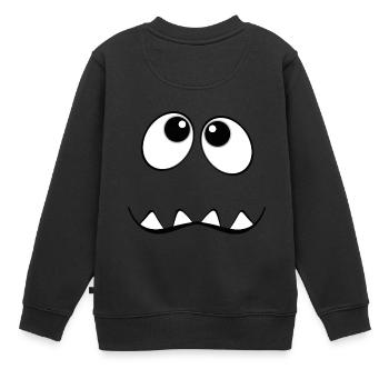 Gesicht - Kinder Premium Organic Sweatshirt - Schwarz - Hinten - AI Model Kid Female (0cm)