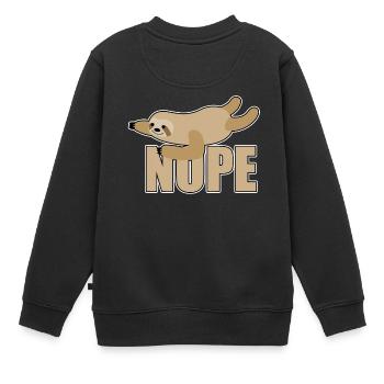 Faultier Faul Auszeit Geschenk - Kinder Premium Organic Sweatshirt - Schwarz - Hinten - AI Model Kid Female (0cm)