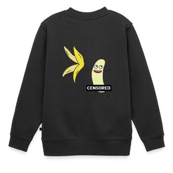 Früchte frucht lustig Geschenk Vegetarier Veganer - Kinder Premium Organic Sweatshirt - Schwarz - Hinten - AI Model Kid Female (0cm)