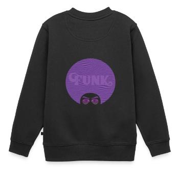 Retro Afro Funk Black Girl - Kinder Premium Organic Sweatshirt - Schwarz - Hinten - AI Model Kid Female (0cm)