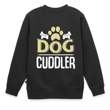 chien - Sweat Premium enfant bio - noir - Dos - AI Model Kid Female (0cm)
