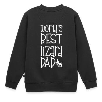 Echse - Echsen - Echsenbesitzer - Dad - Geschenk - Kinder Premium Organic Sweatshirt - Schwarz - Hinten - AI Model Kid Female (0cm)