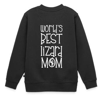 Echse - Echsen - Echsenbesitzer - Mom - Geschenk - Kinder Premium Organic Sweatshirt - Schwarz - Hinten - AI Model Kid Female (0cm)