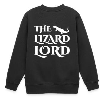 Echse - Echsen - Echsenbesitzer - Lord - Geschenk - Kinder Premium Organic Sweatshirt - Schwarz - Hinten - AI Model Kid Female (0cm)