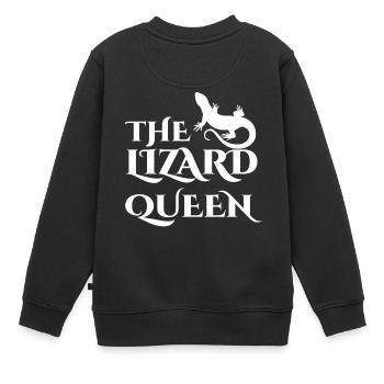 Lézard - Lézards - Propriétaire de lézard - Queen - Sweat Premium enfant bio - noir - Dos - AI Model Kid Female (0cm)