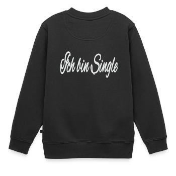Je suis célibataire - Sweat Premium enfant bio - noir - Dos - AI Model Kid Female (0cm)