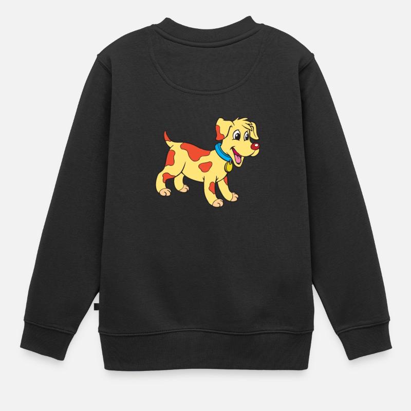 Hundewelpe - Kinder Premium Organic Sweatshirt - Schwarz