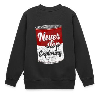 Dose Vintage - Kinder Premium Organic Sweatshirt - Schwarz - Hinten - AI Model Kid Female (0cm)
