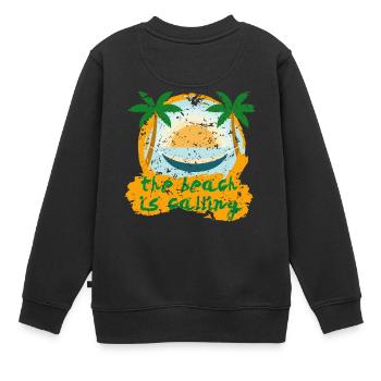 Sommer Spruch - Kinder Premium Organic Sweatshirt - Schwarz - Hinten - AI Model Kid Female (0cm)