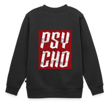 Psycho Entwurf - Kinder Premium Organic Sweatshirt - Schwarz - Hinten - AI Model Kid Female (0cm)