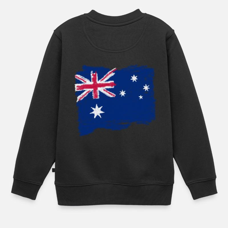 Drapeau de l'Australie - Sweat Premium enfant bio - noir