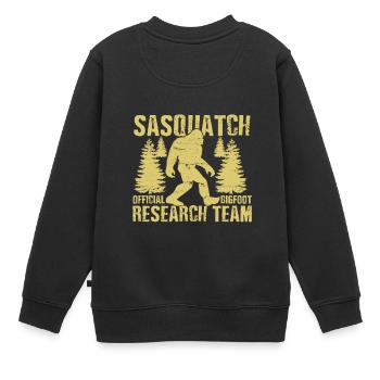 Équipe de recherche Bigfoot - Sweat Premium enfant bio - noir - Dos - AI Model Kid Female (0cm)