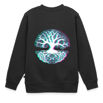 arbre - Sweat Premium enfant bio - noir - Dos - AI Model Kid Female (0cm)