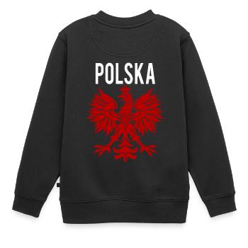 Polska Eagle - Sweat Premium enfant bio - noir - Dos - AI Model Kid Female (0cm)