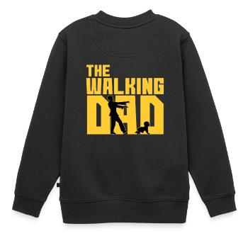 Walking Dad Vater Vatertag Papa Dad Daddy Väter - Kinder Premium Organic Sweatshirt - Schwarz - Hinten - AI Model Kid Female (0cm)