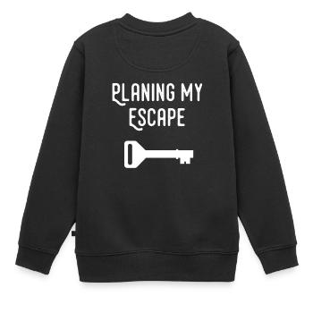 Escape Room Ausbrechen Schlüssel Raum Entsperren - Kinder Premium Organic Sweatshirt - Schwarz - Hinten - AI Model Kid Female (0cm)