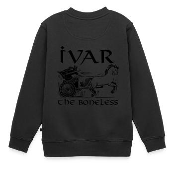 streitwagen - Kinder Premium Organic Sweatshirt - Schwarz - Hinten - AI Model Kid Female (0cm)