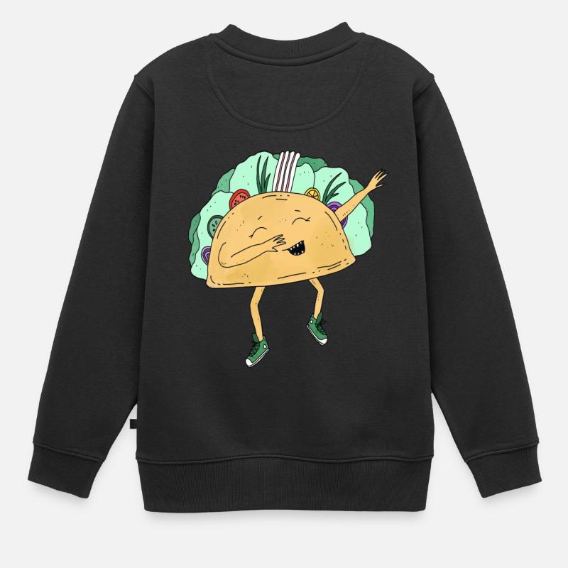 Dabbing Tacoo Tiere dab Bewegung Move Essen - Kinder Premium Organic Sweatshirt - Schwarz