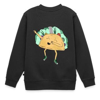 Dabbing Tacoo Tiere dab Bewegung Move Essen - Kinder Premium Organic Sweatshirt - Schwarz - Hinten - AI Model Kid Female (0cm)
