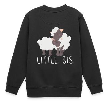Petite soeur - Sweat Premium enfant bio - noir - Dos - AI Model Kid Female (0cm)
