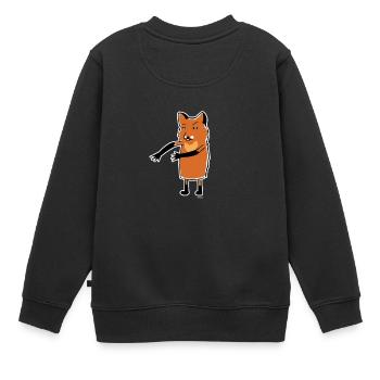Floss Dance Bewegen Fox - Kinder Premium Organic Sweatshirt - Schwarz - Hinten - AI Model Kid Female (0cm)