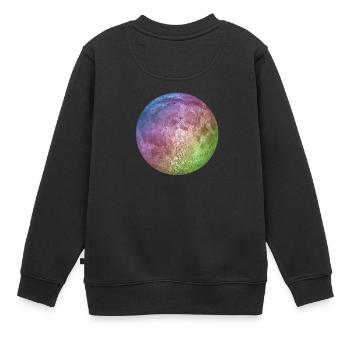 full moon - Kids Premium Organic Sweatshirt - black - Back - AI Model Kid Female (0cm)