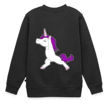 Poussin Unicorn fièrement conçu idée cadeau - Sweat Premium enfant bio - noir - Dos - AI Model Kid Female (0cm)