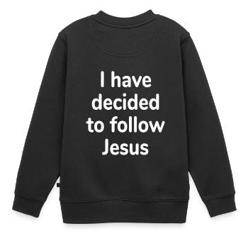 Love Jesus Dieu Bible religion - Sweat Premium enfant bio - noir - Dos - AI Model Kid Female (0cm)