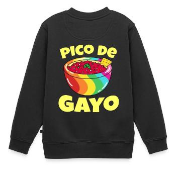 Gay Pride Geschenk Pico De Gayo Pico De Gallo Regenbogen - Kinder Premium Organic Sweatshirt - Schwarz - Hinten - AI Model Kid Female (0cm)