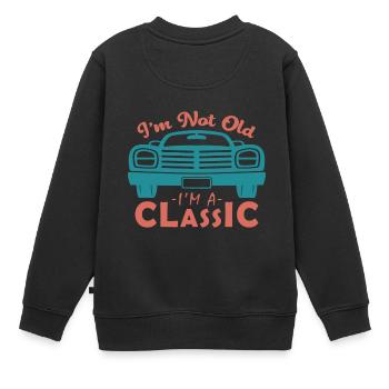Vitesse de la voiture Vitesse du moteur - Sweat Premium enfant bio - noir - Dos - AI Model Kid Female (0cm)