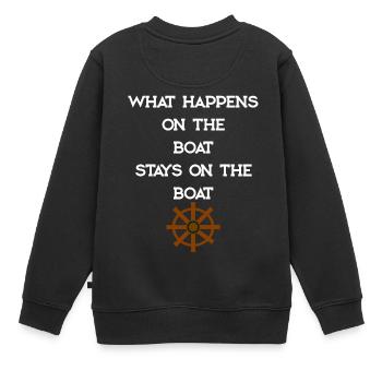 CE QUI SE PASSE SUR LE BATEAU - Sweat Premium enfant bio - noir - Dos - AI Model Kid Female (0cm)