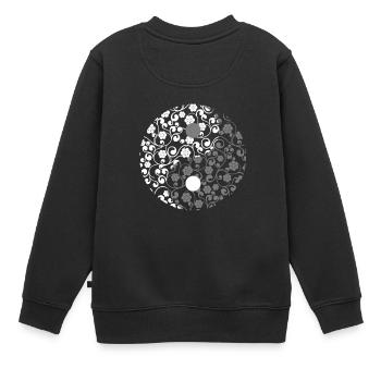 Yin Yang - Sweat Premium enfant bio - noir - Dos - AI Model Kid Female (0cm)