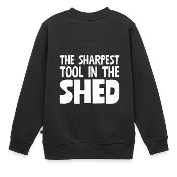 Das schärfste Werkzeug im Schuppen - Kinder Premium Organic Sweatshirt - Schwarz - Hinten - AI Model Kid Female (0cm)