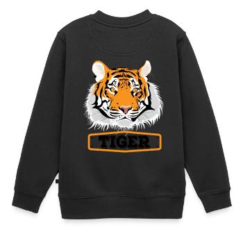 tigre - Sweat Premium enfant bio - noir - Dos - AI Model Kid Female (0cm)