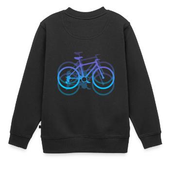 Fahrrad Radfahren Geschenk Fahrradfahrer Radsport - Kinder Premium Organic Sweatshirt - Schwarz - Hinten - AI Model Kid Female (0cm)