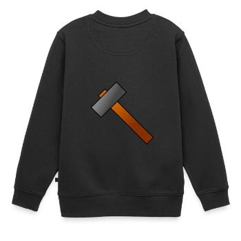 Marteau d'artisan - Sweat Premium enfant bio - noir - Dos - AI Model Kid Female (0cm)