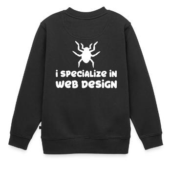 Spider - Spiders - Spider Owner - Funny - Kids Premium Organic Sweatshirt - black - Back - AI Model Kid Female (0cm)