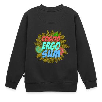 Cogito ergo somme - Sweat Premium enfant bio - noir - Dos - AI Model Kid Female (0cm)