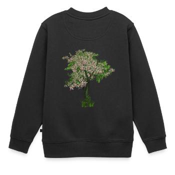 Kirschbaum Natur Blüte Frühling Japan - Kinder Premium Organic Sweatshirt - Schwarz - Hinten - AI Model Kid Female (0cm)