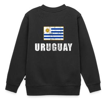 Uruguay fans de football maillot supporters uruguayens - Sweat Premium enfant bio - noir - Dos - AI Model Kid Female (0cm)