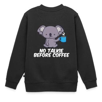 Koala - Koalas - T-shirt Koala - Café - Sweat Premium enfant bio - noir - Dos - AI Model Kid Female (0cm)