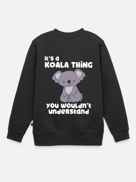 Koala - Koalas - T-shirt Koala - Cadeau - Sweat Premium enfant bio - noir