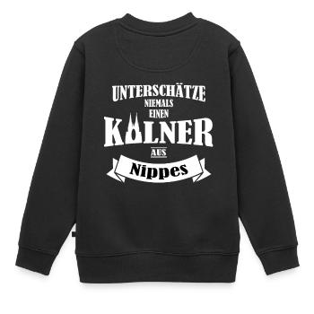 Cologne ne sous-estime jamais une Cologne de Nippes - Sweat Premium enfant bio - noir - Dos - AI Model Kid Female (0cm)