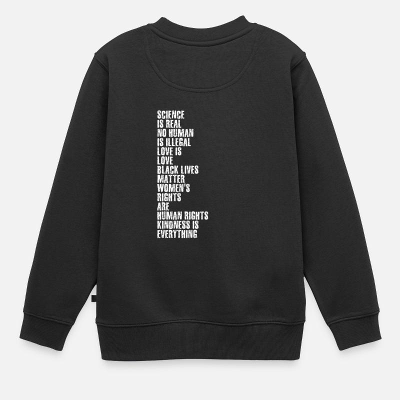 Droits de l’homme Répression Du racisme - Sweat Premium enfant bio - noir