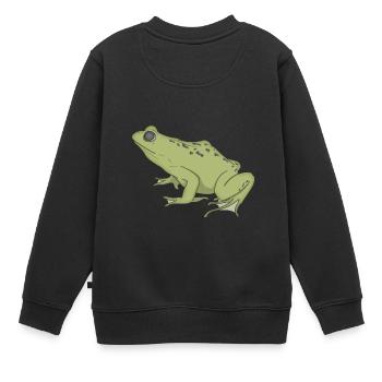 grenouille - Sweat Premium enfant bio - noir - Dos - AI Model Kid Female (0cm)