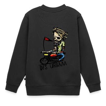 Dfs Urban - Urban - Kinder Premium Organic Sweatshirt - Schwarz - Hinten - AI Model Kid Female (0cm)