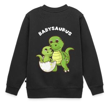 Babysaurus - Funny Family passendes Geschenk - Kinder Premium Organic Sweatshirt - Schwarz - Hinten - AI Model Kid Female (0cm)